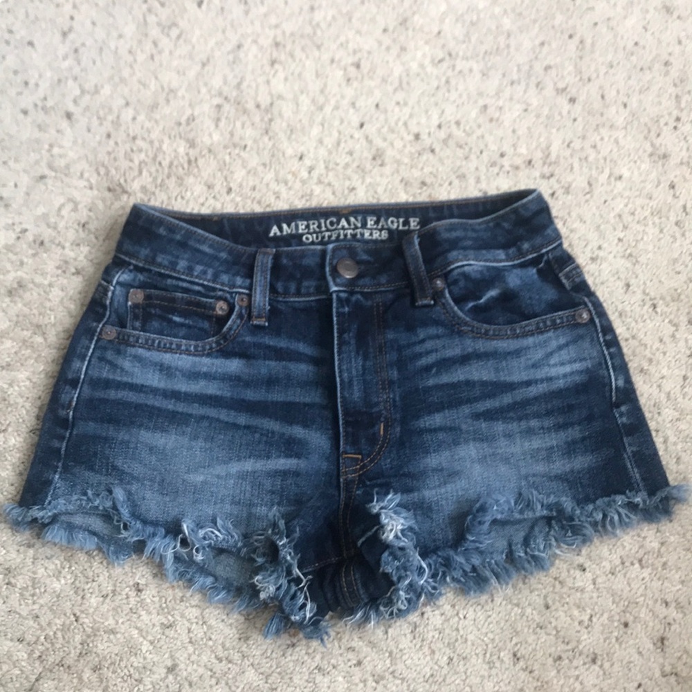 American eagle dark wash shorts